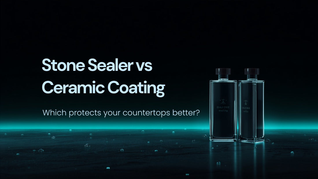 Natural stone sealer vs ceramic coating comparison - which protects countertops better with SqueCle