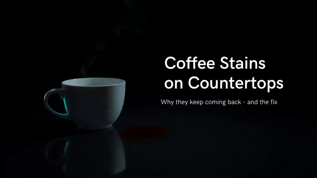 Coffee stains on countertops why they keep coming back and the permanent fix with SqueCle graphene