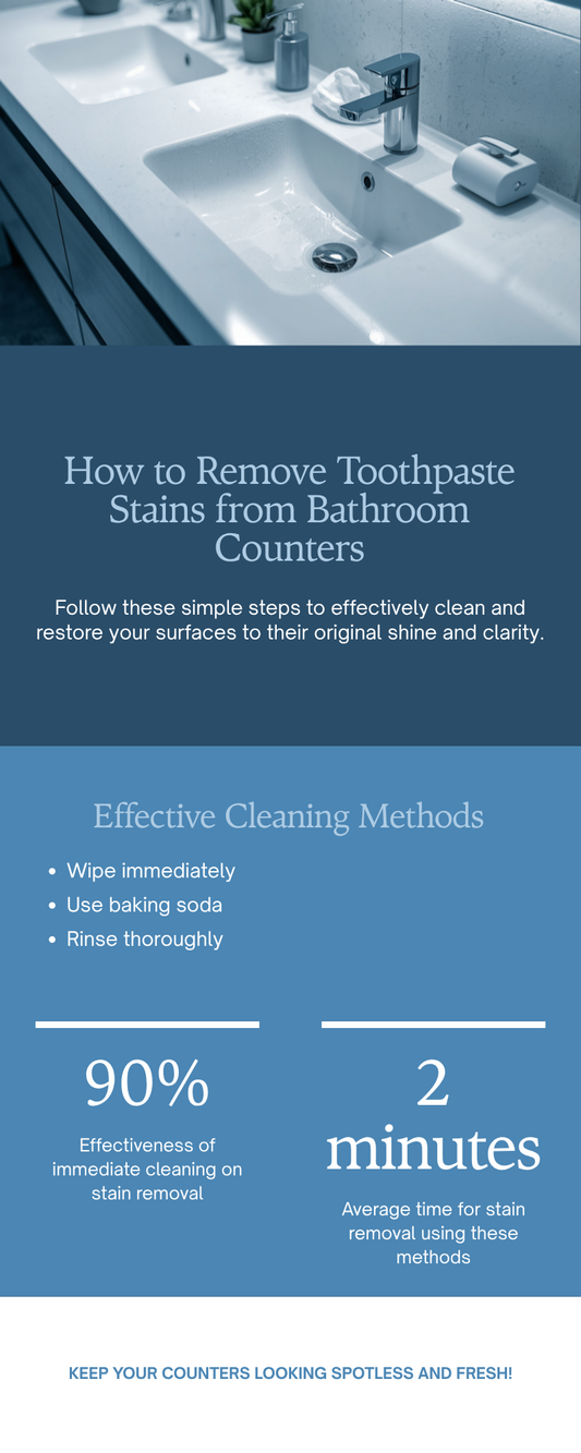 How to remove toothpaste stains from bathroom counters
