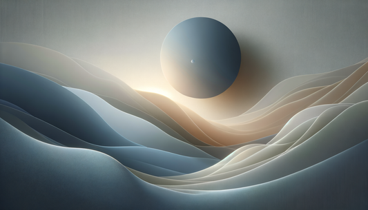 soft abstract shapes with gentle blue and neutral gradients in calming light