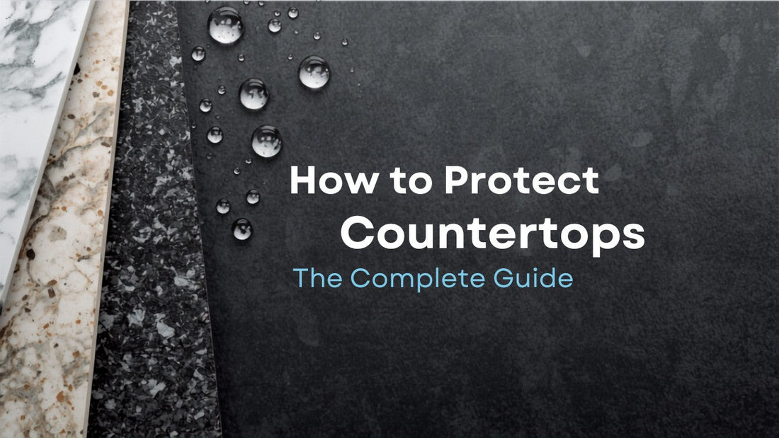 SqueCle kitchen countertop protection guide for quartz granite marble and all surface types