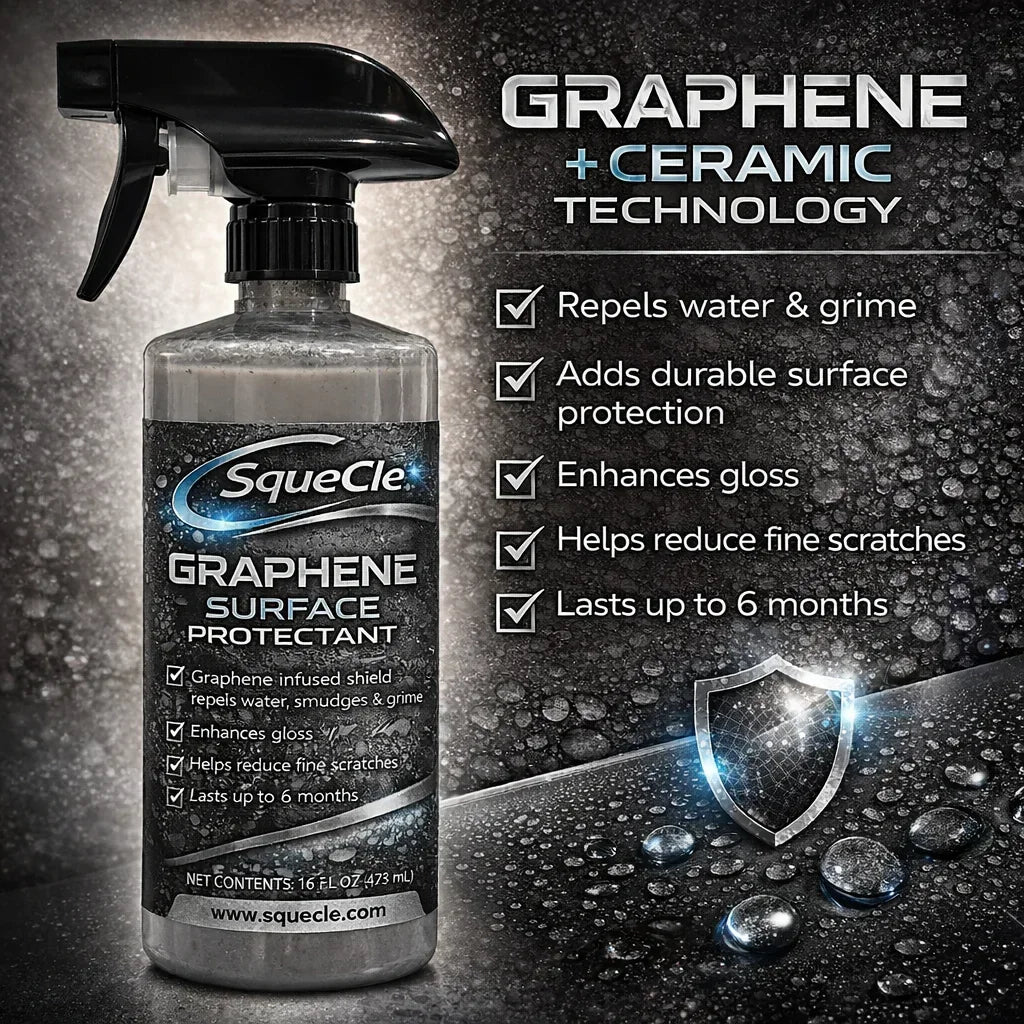 SqueCle Graphene Surface Protectant Spray – Advanced Ceramic Protection for Kitchen & Bathroom Surfaces (16 fl oz) - SqueCle